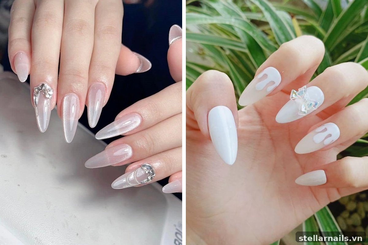 mẫu nail móng dài cho da ngăm khỏe khoắn