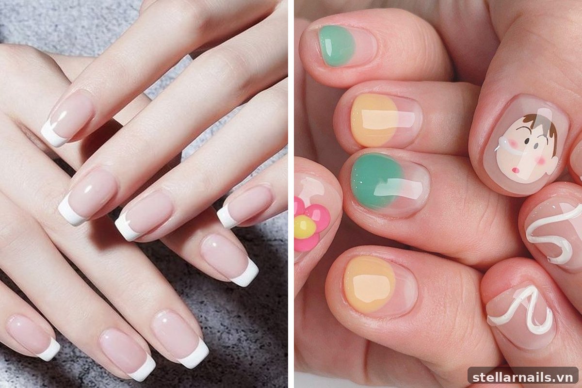 mẫu nail móng ngắn đẹp cho ngày thường
