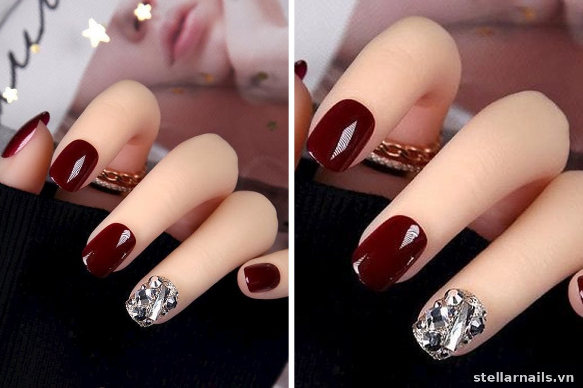 mẫu nail màu đỏ giúp tay nhìn khỏe khoắn