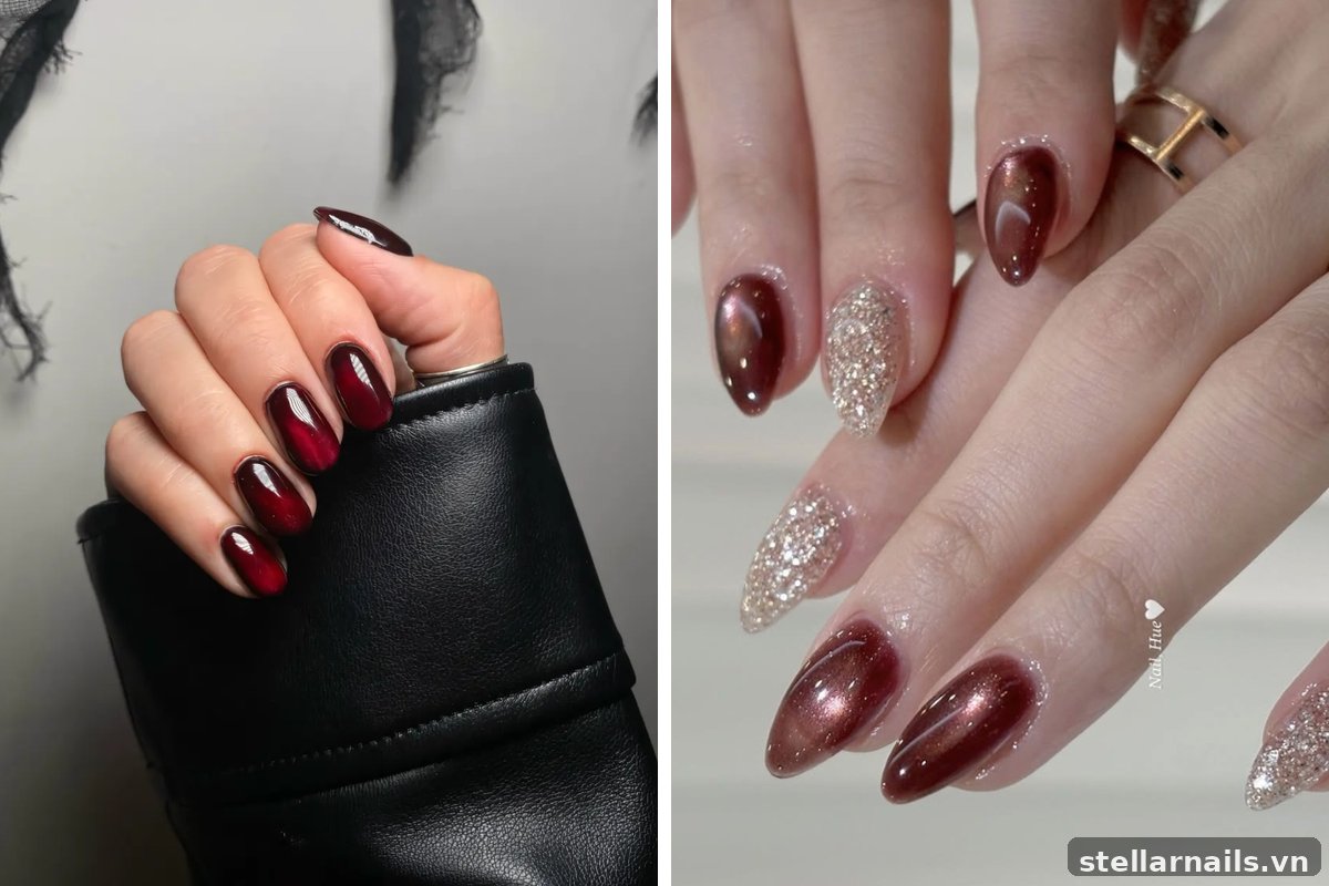 nail mắt mèo ánh sáng thay đổi theo góc nhìn