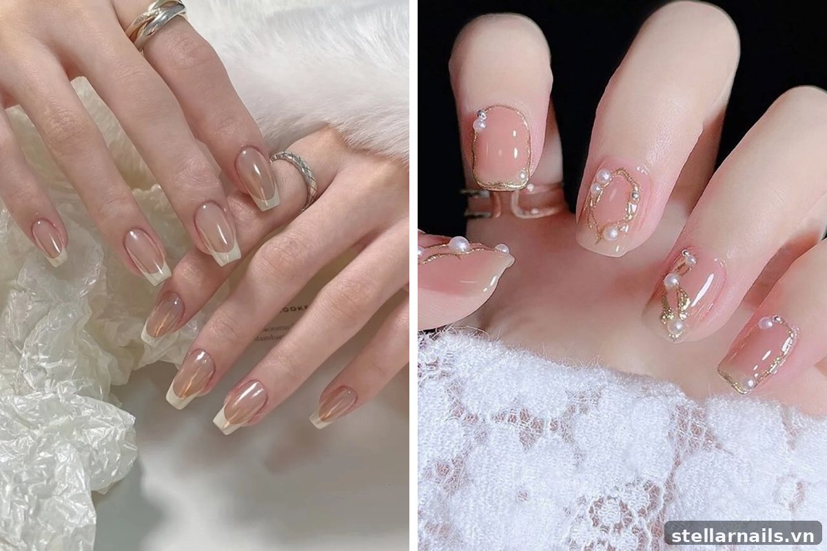 nail mắt mèo móng ngắn form vuông gọn