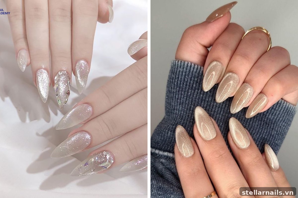 nail mắt mèo vệt sáng mảnh tinh tế